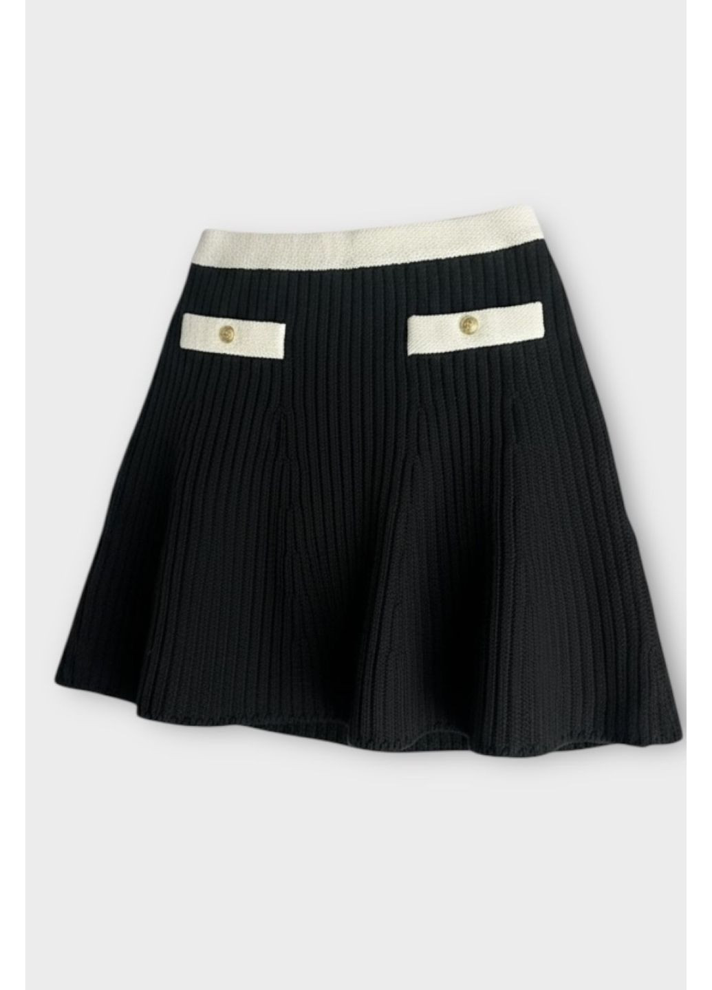 Черная однотонная юбка J.Crew