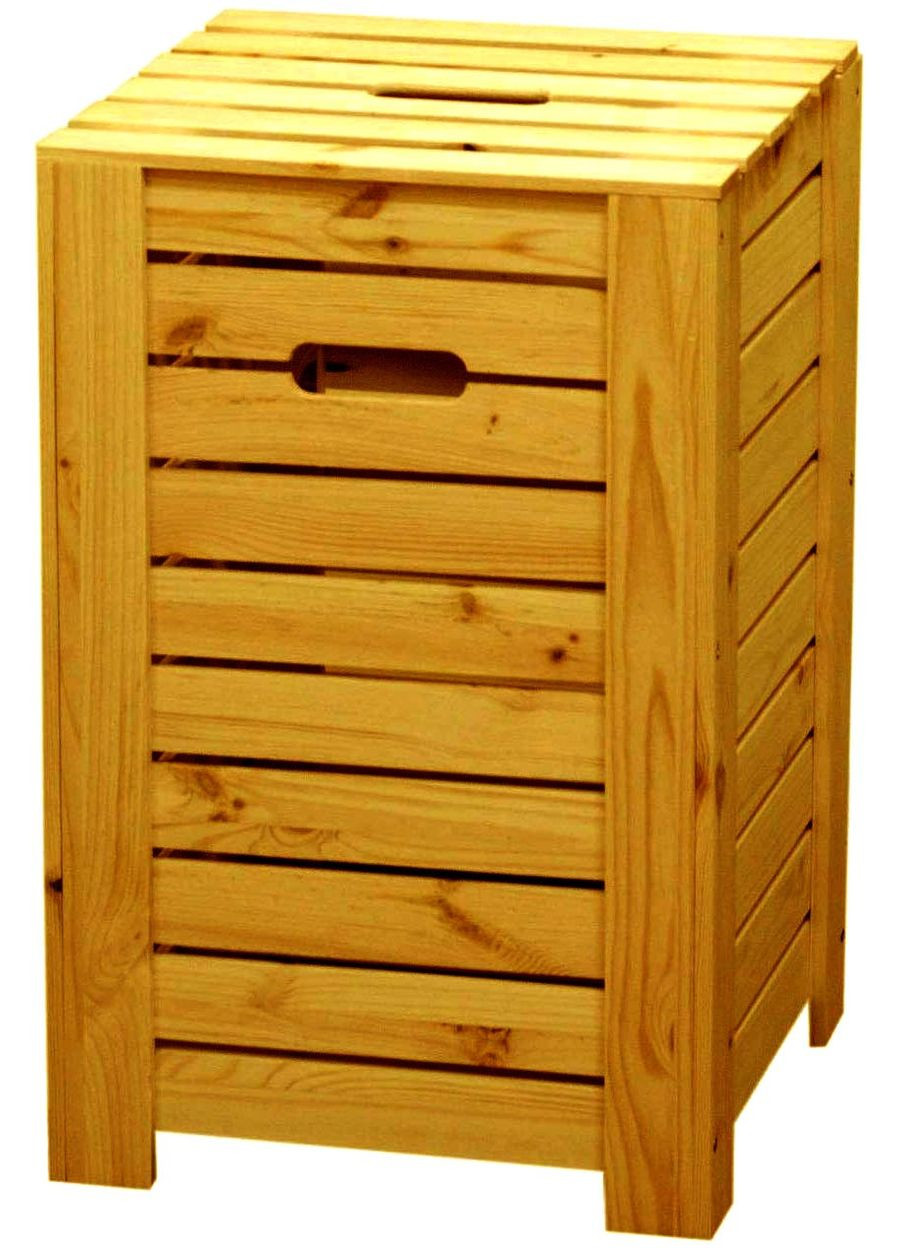 Кошик для білизни з дерева Мехон каррі (КЗБ-002103) No Brand (328293238)