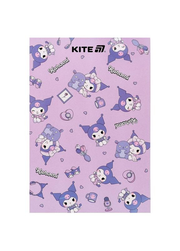 Блокнот A5 50арк. кліт. тв. обкл. Kuromi HK25-194-1/ / Kite (331158669)