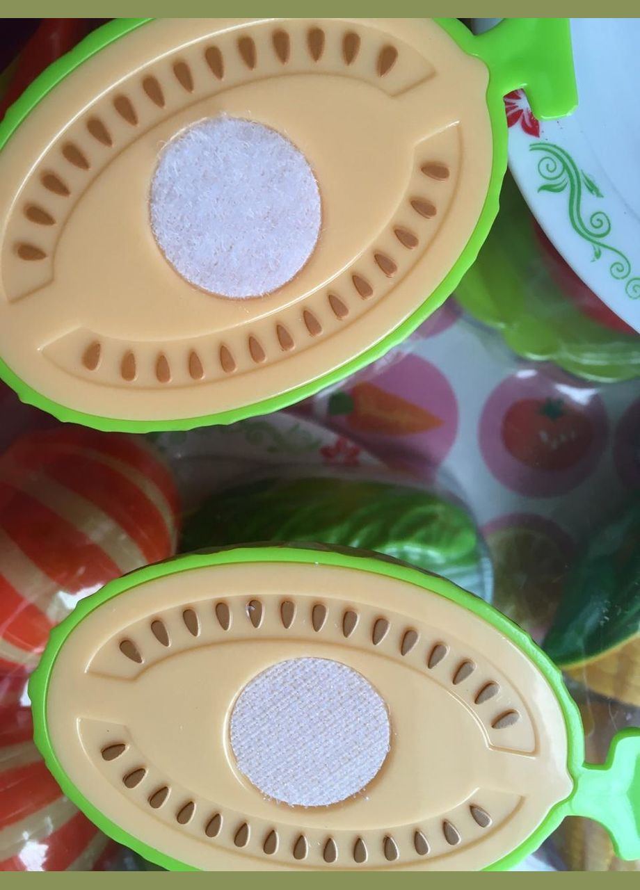 Продукты (набор) на липучке, овощи, тарелки 4шт, в кор., 4232-6,5см618B No Brand (301648945)