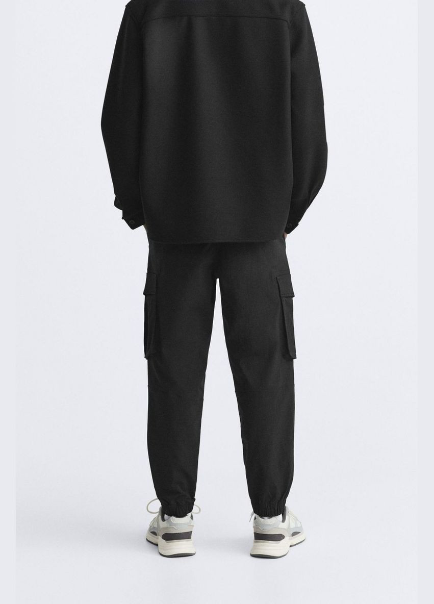 Черные спортивные летние брюки Zara