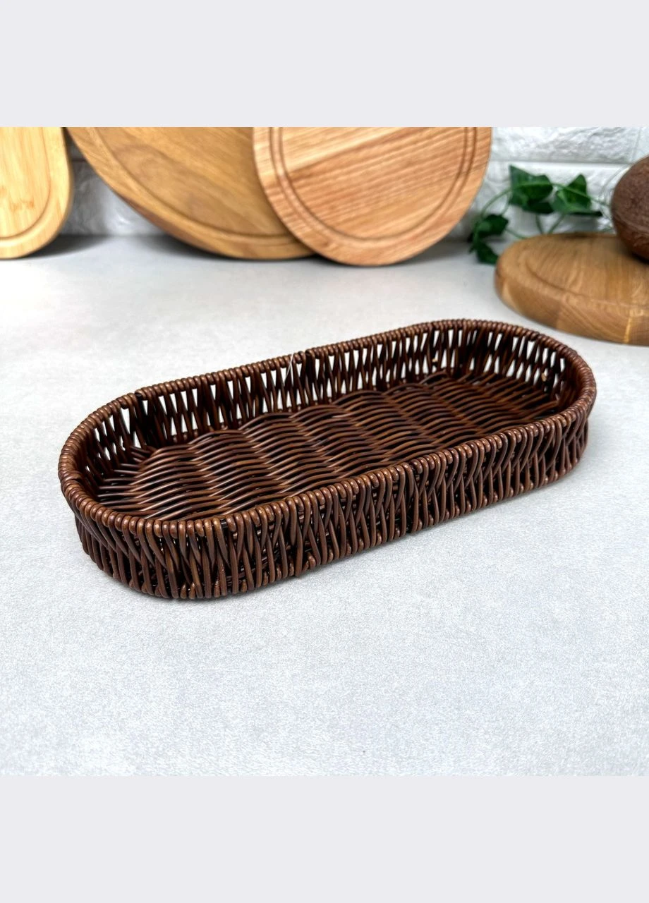 Кошик темний для столових приборів 26*12*4 см No Brand (303211251)