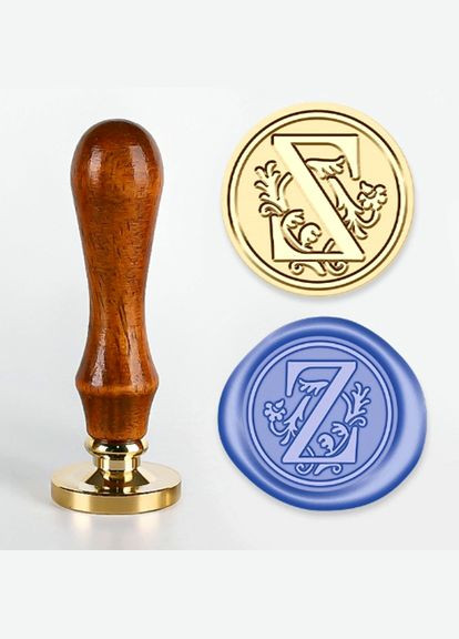 Печать для сургуча Английская буква Z латунная головка 25*15 мм + деревянная ручка 90 мм No Brand 7729 (295922190)