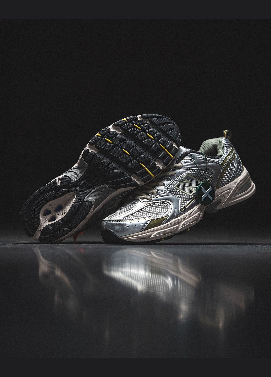 Сірі Осінні кросівки чоловічі і жіночі new balance 530 grey silver gold | нью беланс 530 сірі срібні золоті No Brand