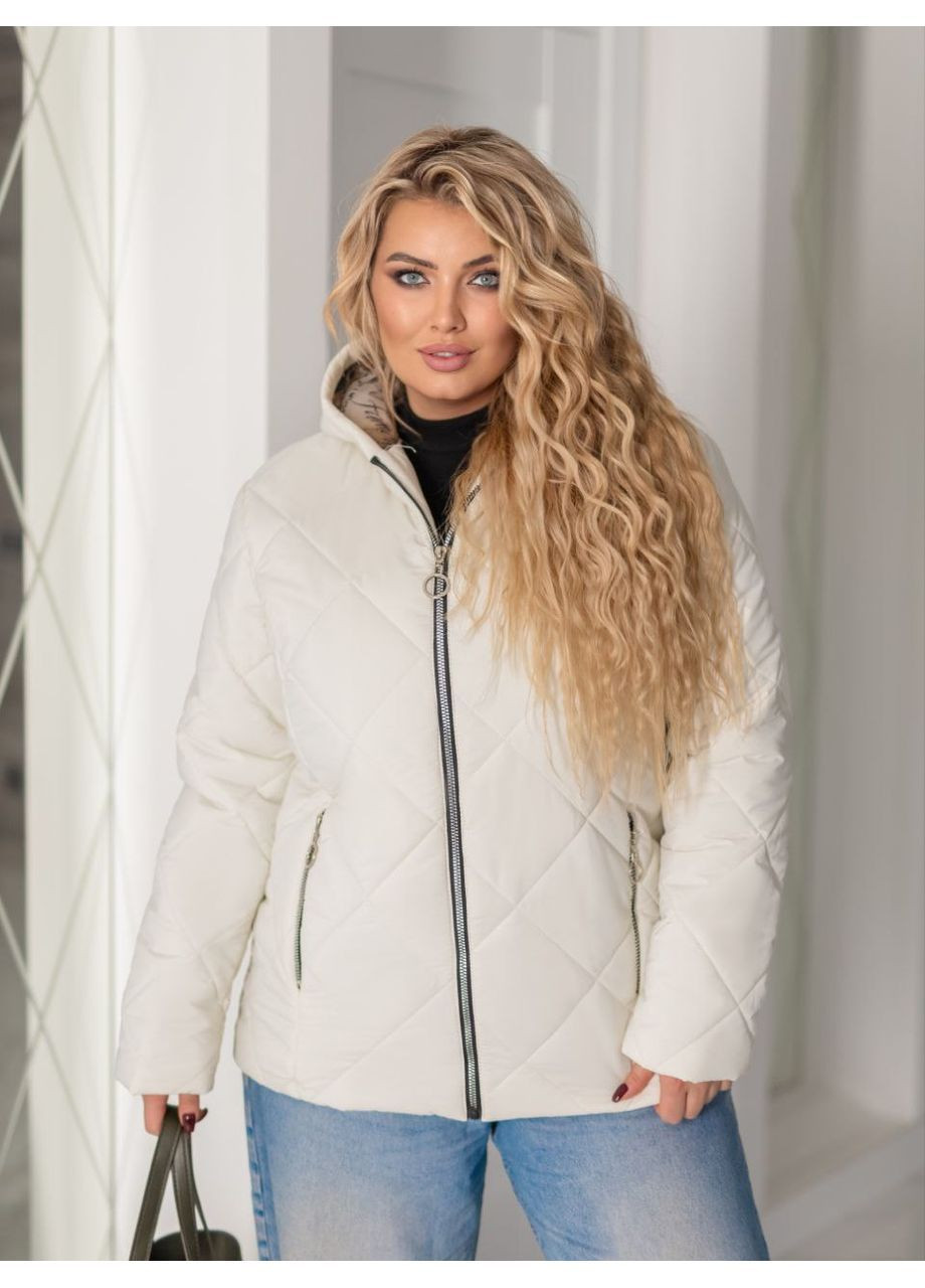 Белая демисезонная куртка женская KaraMix