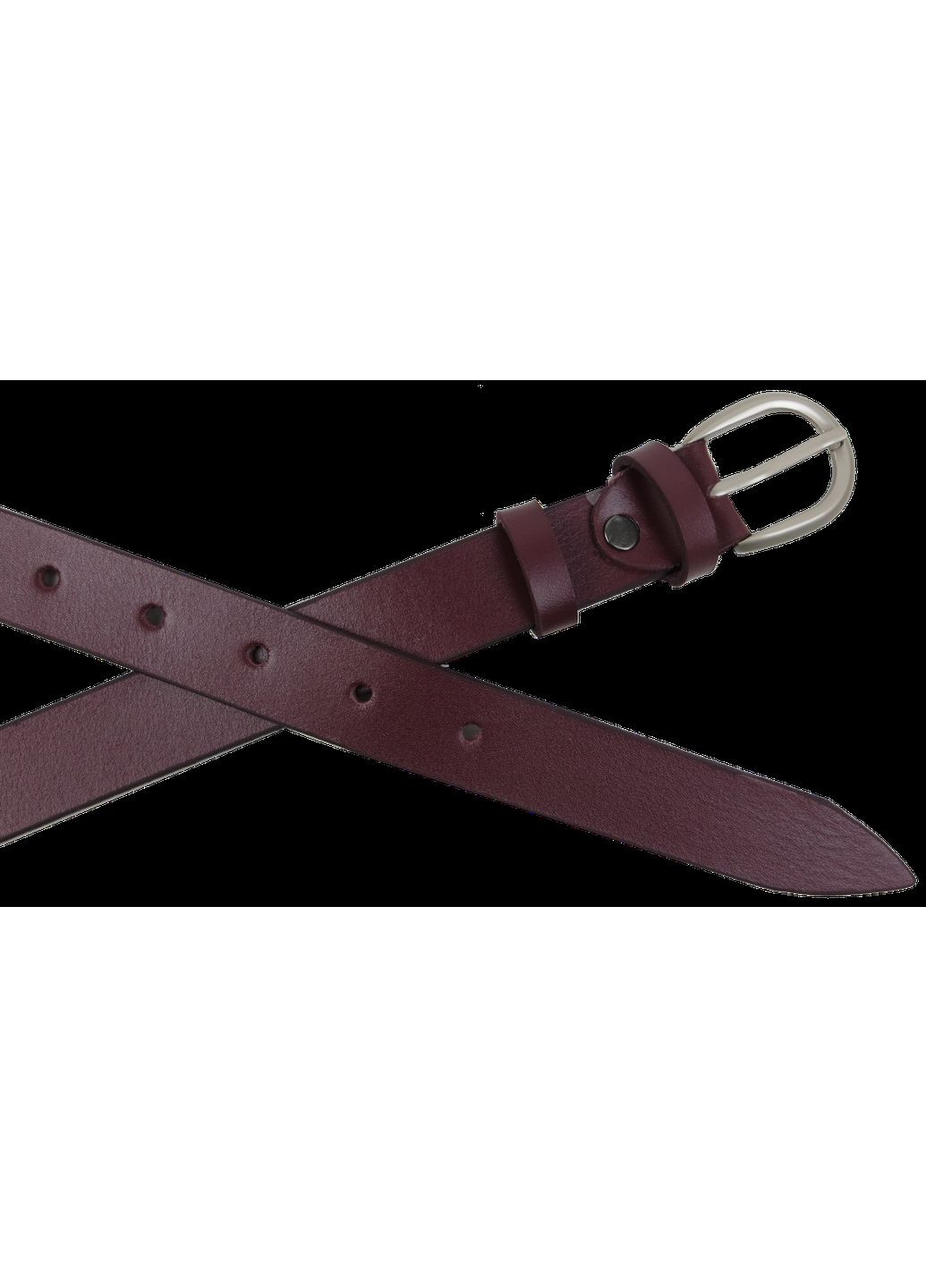 Женский кожаный ремень марсала, ширина 2,5 см Skipper (361665317)