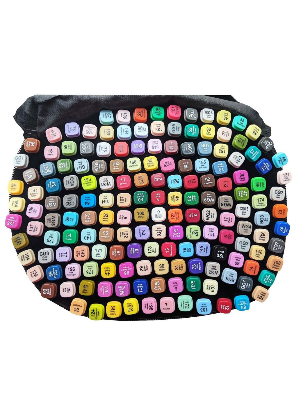 Великий набір скетч маркерів 168 кольорів Touch у чорному чохлі та Блокнот А4 для малювання у подарунок! Raven (337341904)