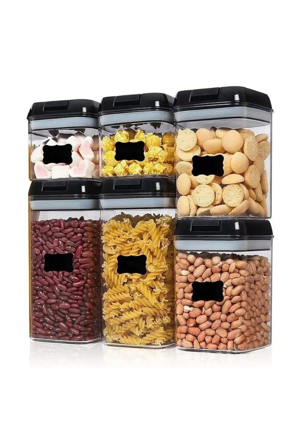 Набор комплект контейнеров емкостей органайзеров боксов для сыпучих круп продуктов 6 штук (476445-Prob) Unbranded (282718261)