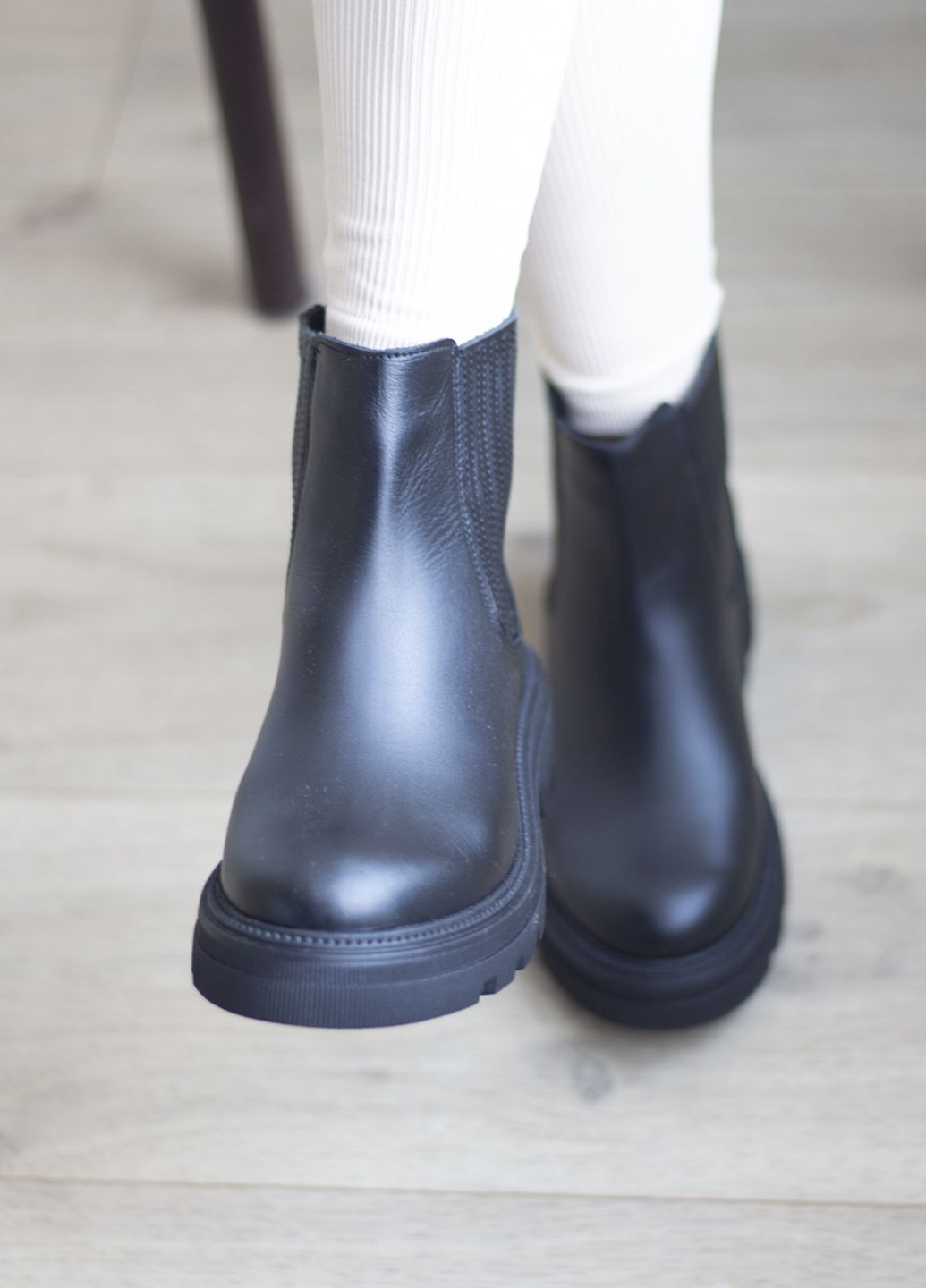 Зимние ботинки женские зимние из натуральной кожи челси Zlett