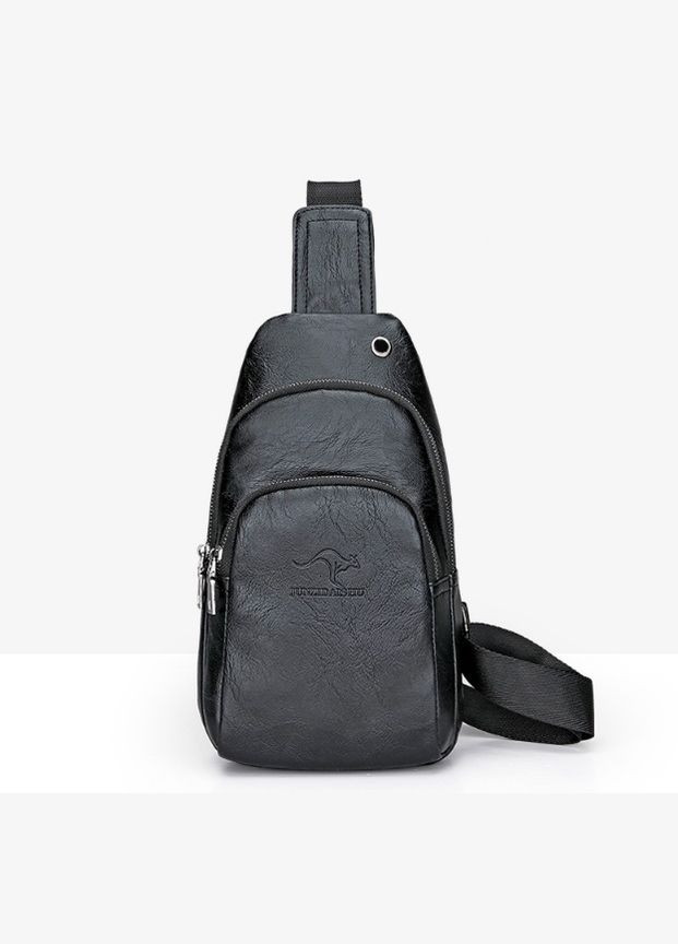 Чоловіча нагрудна сумка Чорний (677ДКч) No Brand бананка (341085580)