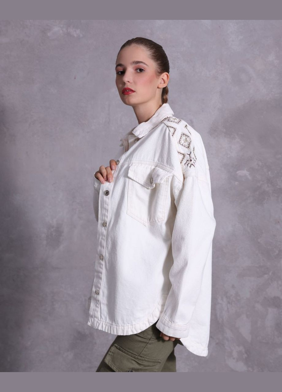 Женская джинсовка с вышивкой на спине No Brand (322513977)