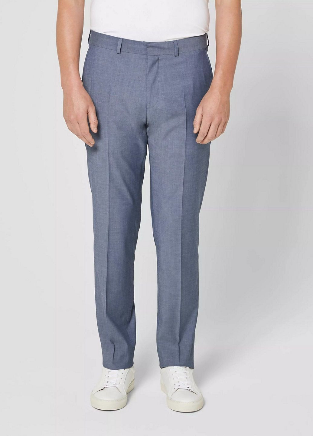 Синие кэжуал демисезонные прямые брюки S.Oliver