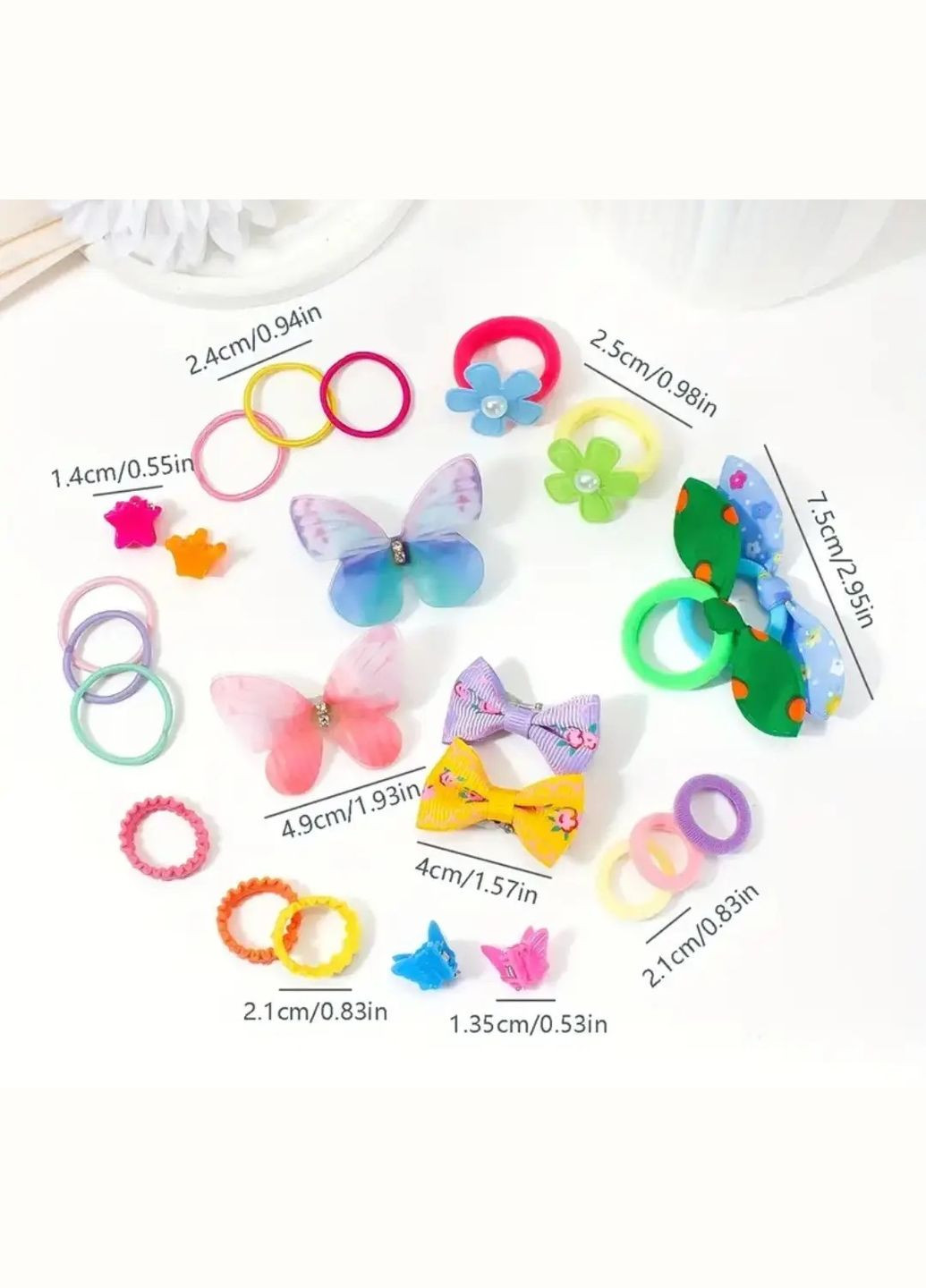 Набор резинок для волос для девочки в подарочной упаковке, резиночки на волосы 555 шт No Brand (345748382)