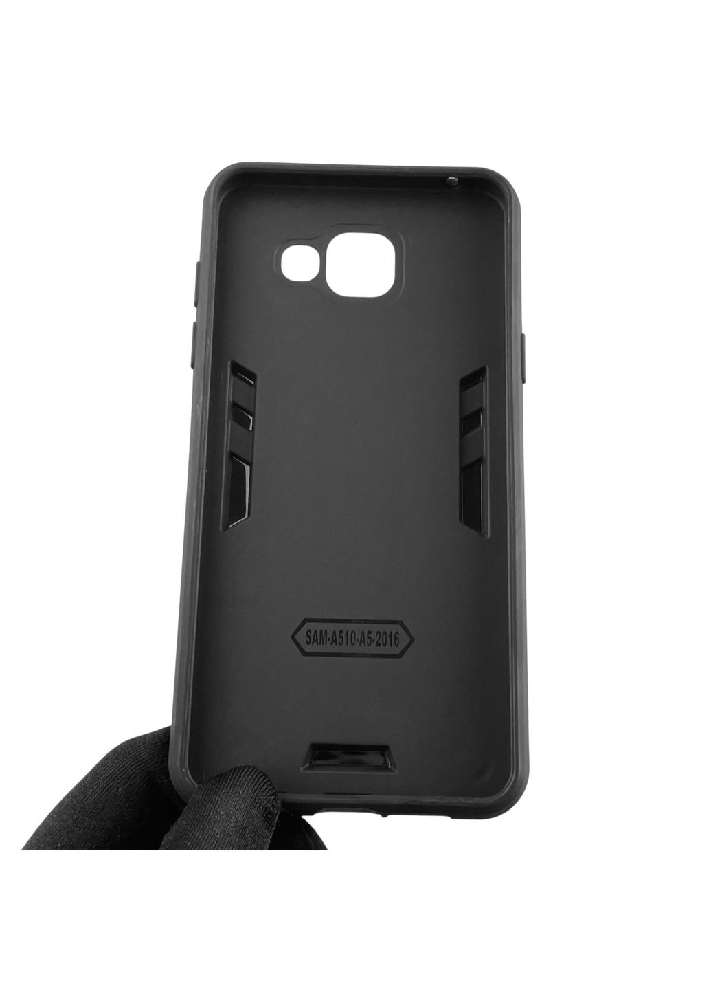 Чохол для телефона Galaxy A5 2016 (SM-A510F) броньований з магнітним кільцем-тримачем на самсунг а5 2016 чорний Samsung (366233913)