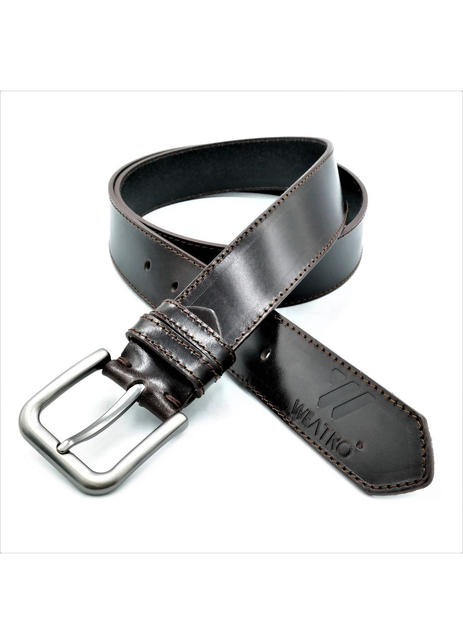 Кожаный мужской ремень натуральная кожа пояс для мужчин 3,8 см ProDobro (364671893)