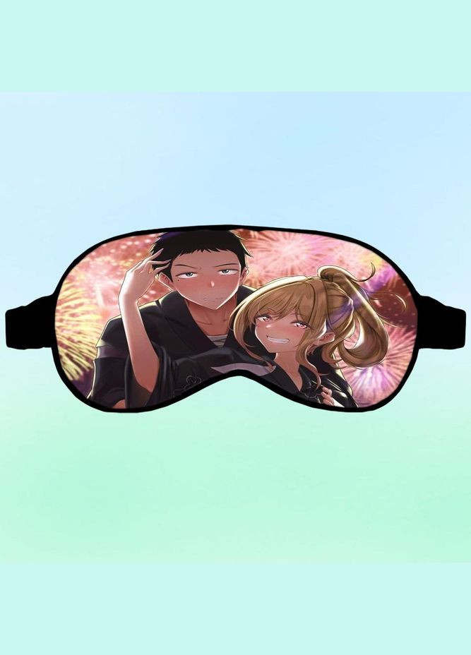 Маска для сна Аниме Эта фарфоровая кукла влюбилась #0014 черная No Brand (315043654)