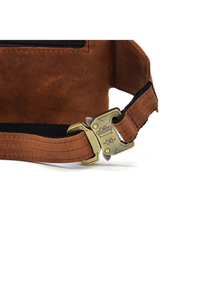 Сумка на пояс чоловіча шкіряна бананка через плече для телефону та для документів дорожня маленька Коричневий 40643 TARWA (361348799)