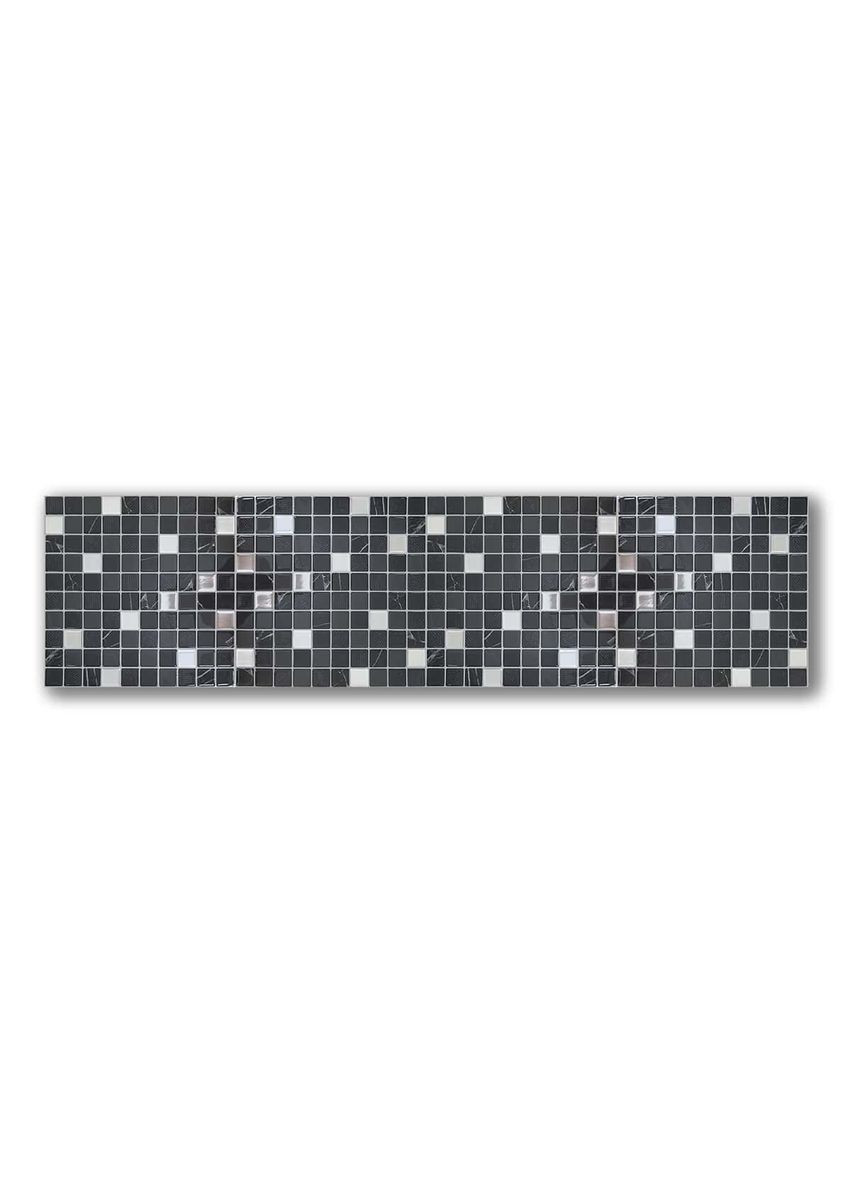 Самоклеюча поліуретанова плитка чорно-біла мозаїка 305х305х1мм (D) SW-00001149 Sticker Wall (278314725)