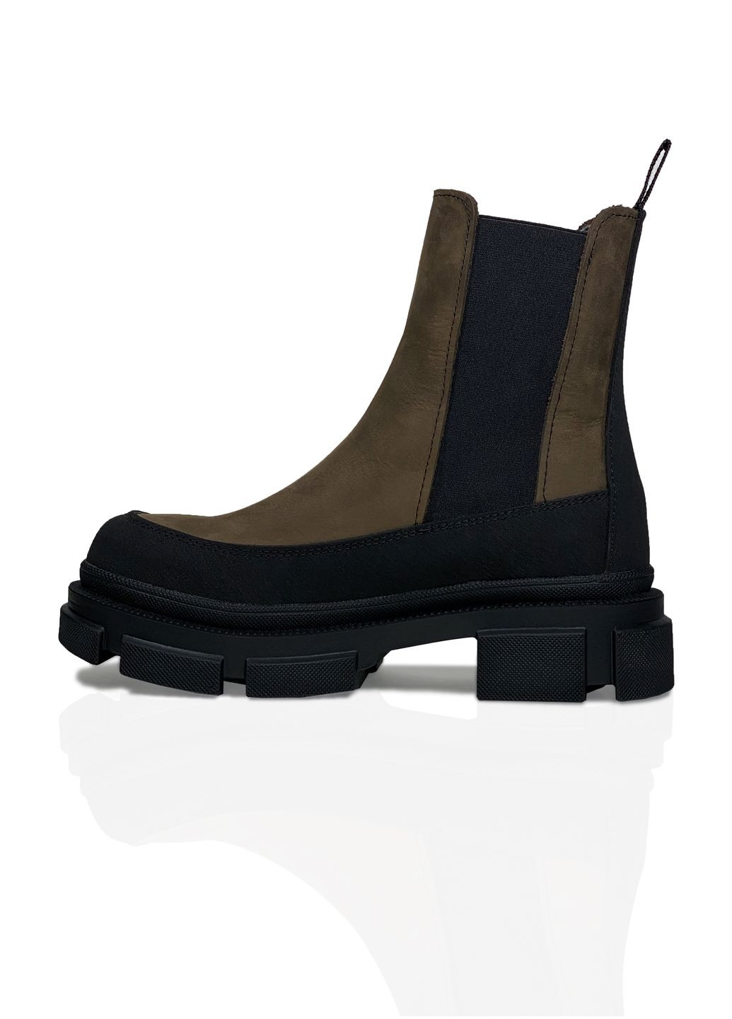 Осенние челси осенние коричневые из натуральной кожи челси KASANDRA