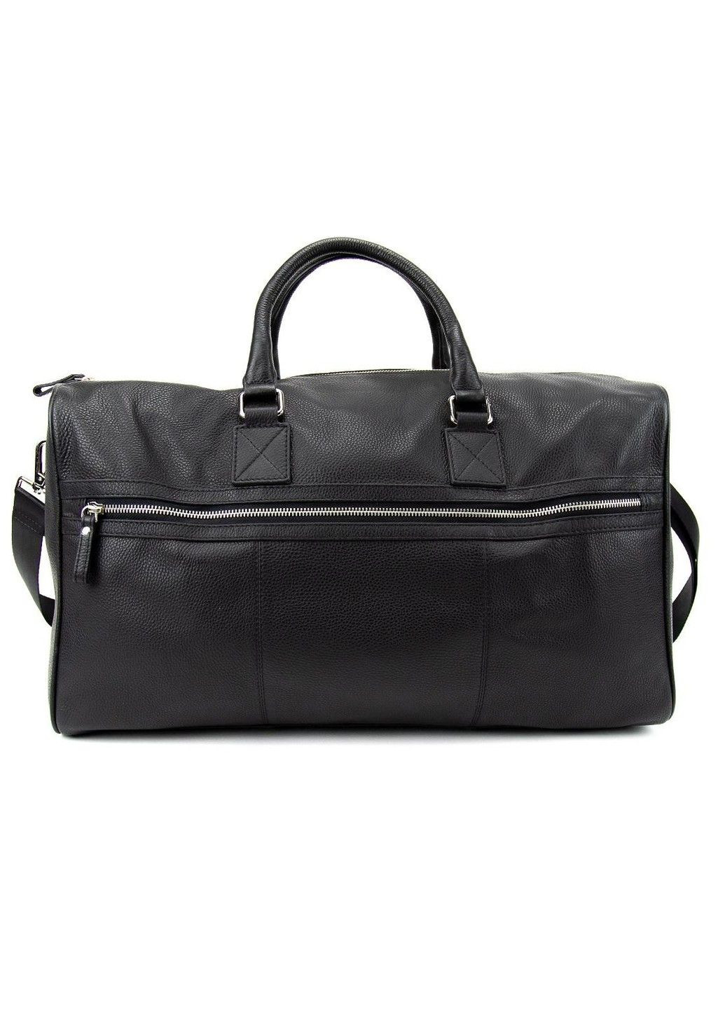 Вместительная кожаная дорожная сумка черного цвета S-TV-2703A Tavinchi (304265650)