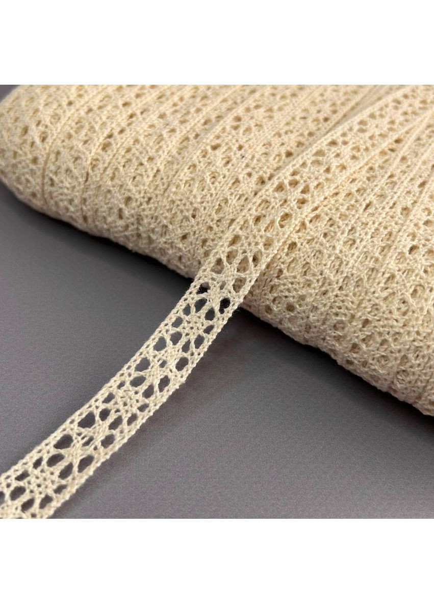 Хлопковое кружево (лен) 1,4 см - Бежевый (М5453-2) Plus-plus (352745888)