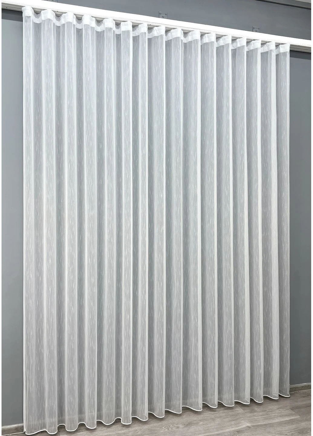Тюль 2070т Льон Дощик білий 400х270 см (42-1281) VR-Textil (396632001)