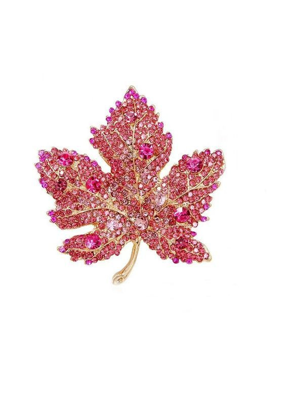 Брошка рожевий No Brand листочок (363188097)