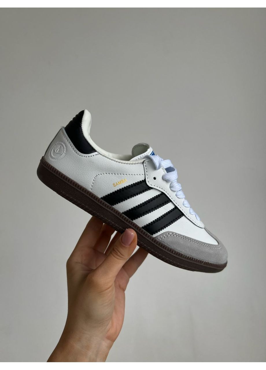 КРОСІВКИ ЖІНОЧІ ADIDAS SAMBA WHITE АДІДАС САМБА No Brand білі демісезони (369389823)