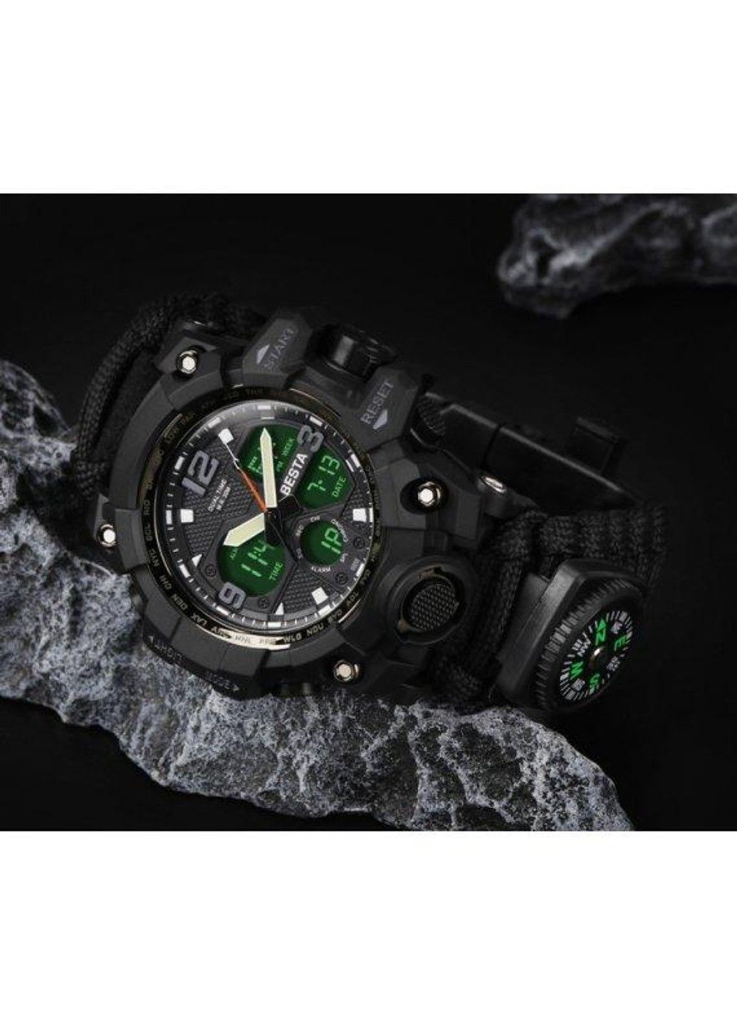 Чоловічий наручний годинник Life Pro з компасом (Чорний) Besta (314483070)