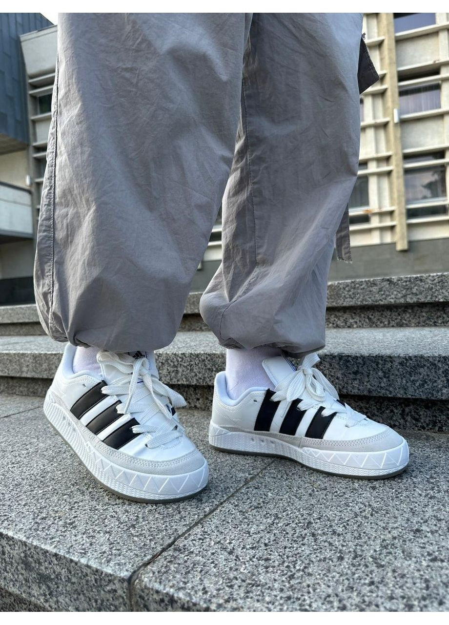 КРОСІВКИ ЖІНОЧІ ADIDAS ADIMATIC WHITE BLACK GREY АДІДАС АДІМАТІК No Brand сірі демісезони (367168259)