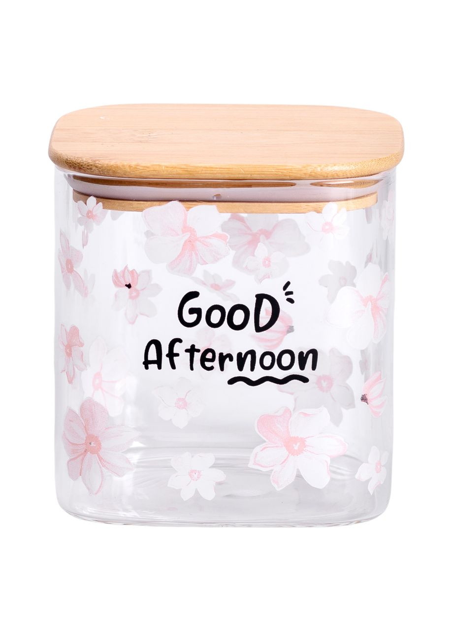 Банка для сыпучих продуктов с бамбуковой крышкой 800 мл емкость для сыпучих стекло HP-34-25 Yiwu (366969458)