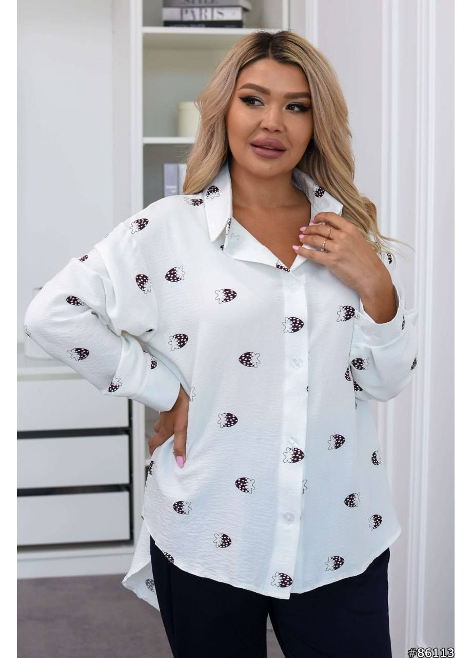 Сорочка софт котон жатка з розрізом на спині Україна (354820170)