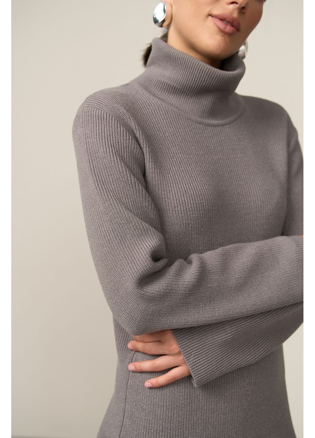 Сіро-бежева сукня 2864 Triko Bakh