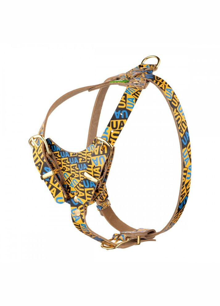 Шлея кожаная "Молодежная" L охват грудной клетки 65-82 см ширина 25 мм (2100103586017) Hi Dog (321860661)