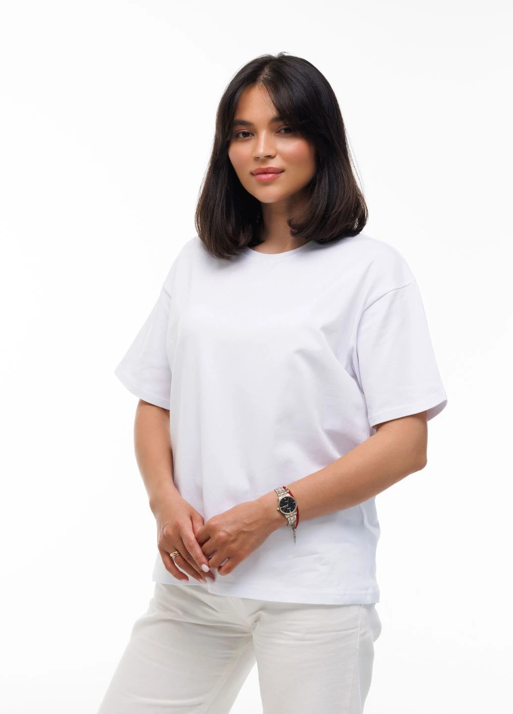 Жіноча футболка Oversize S білий (4123993200021) Наталюкс 41-2399 - (335426904)
