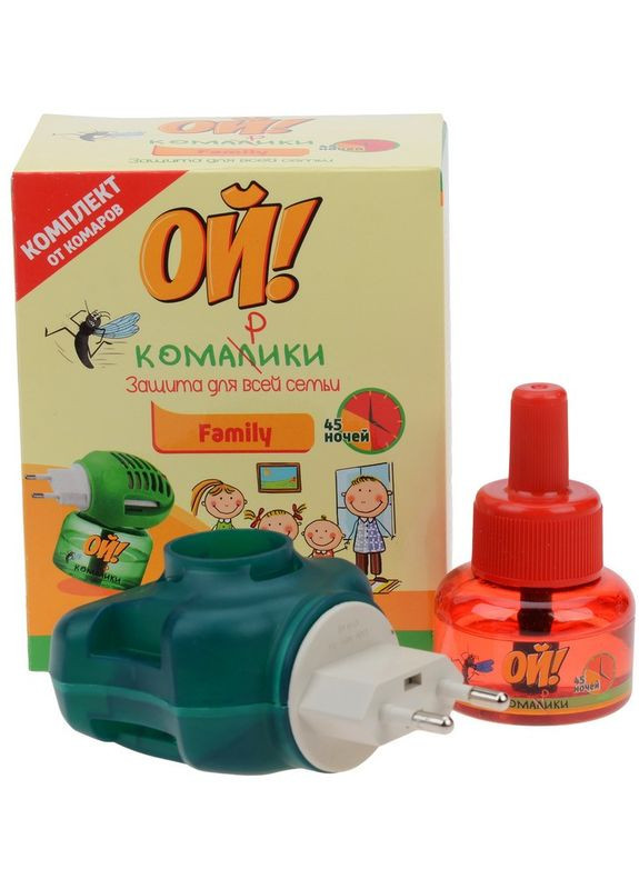 Комплект электрофумигатор+жидкость от комаров Ой! Комары FAMILY 30 мл. No Brand (340110159)