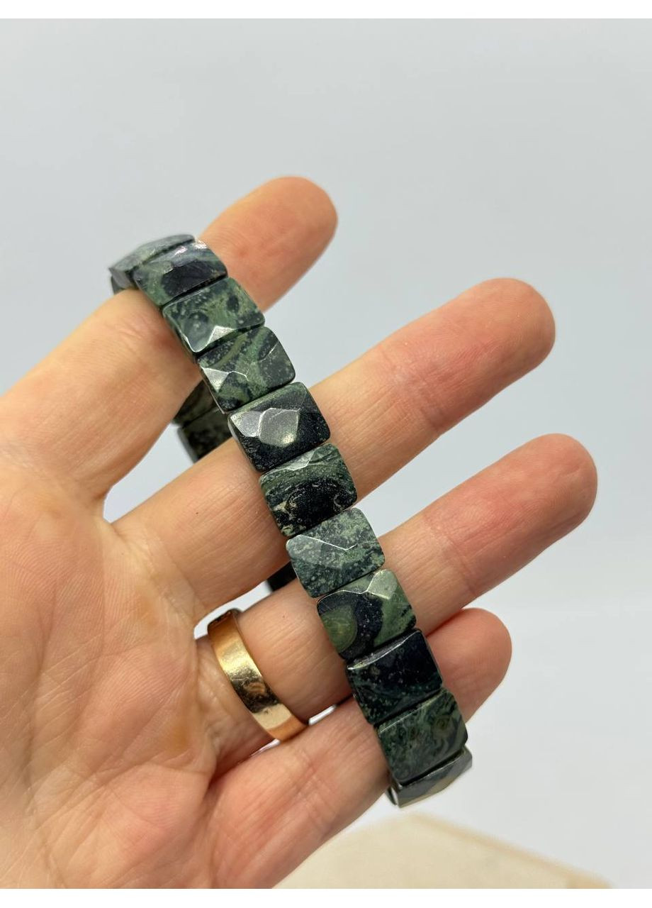 Браслет з яшми камбаба 12*9.5 мм 19 см Зелений No Brand (372468045)