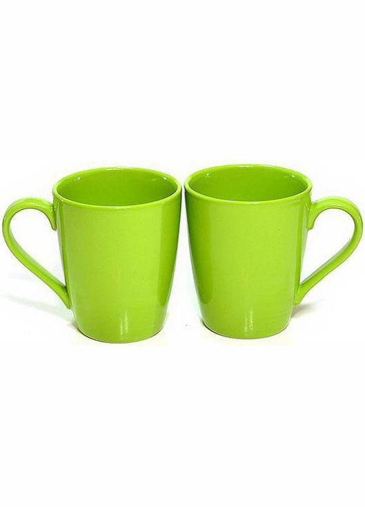 Набір 2 керамічні кружки Sunshine 300мл, зелені Fissman (330134735)