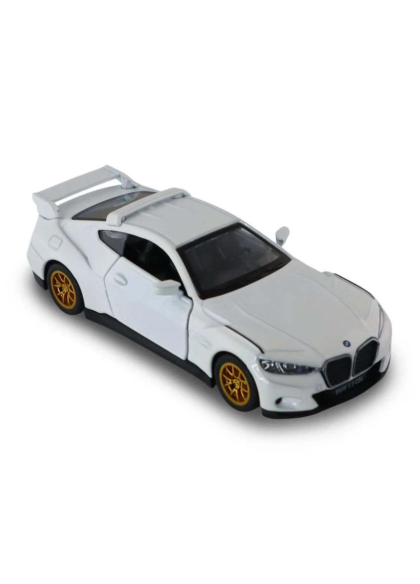 Автомодель BMW 3.0 CSL 1:42 металл белый с открывающимися дверцами и функцией pull back No Brand (400975719)