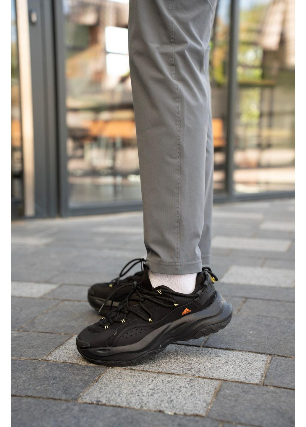 КРОССОВКИ ЖЕНСКИЕ ADIDAS MAXXWAVY MAGIC EARTH STRATA BLACK ORANGE АДИДАС No Brand чёрные демисезоны (369387312)