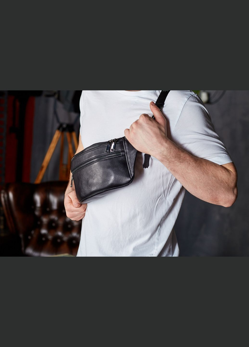 Стильная мужская бананка из натуральной гладкой кожи NM-50358 Tiding Bag (359380792)