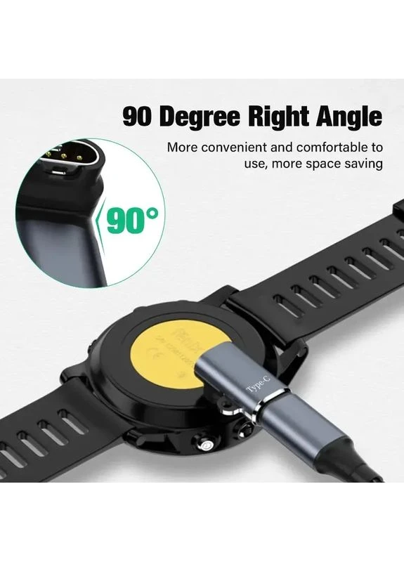 Угловой переходник Type-C для зарядки часов Garmin Fenix Venu No Brand (390377997)