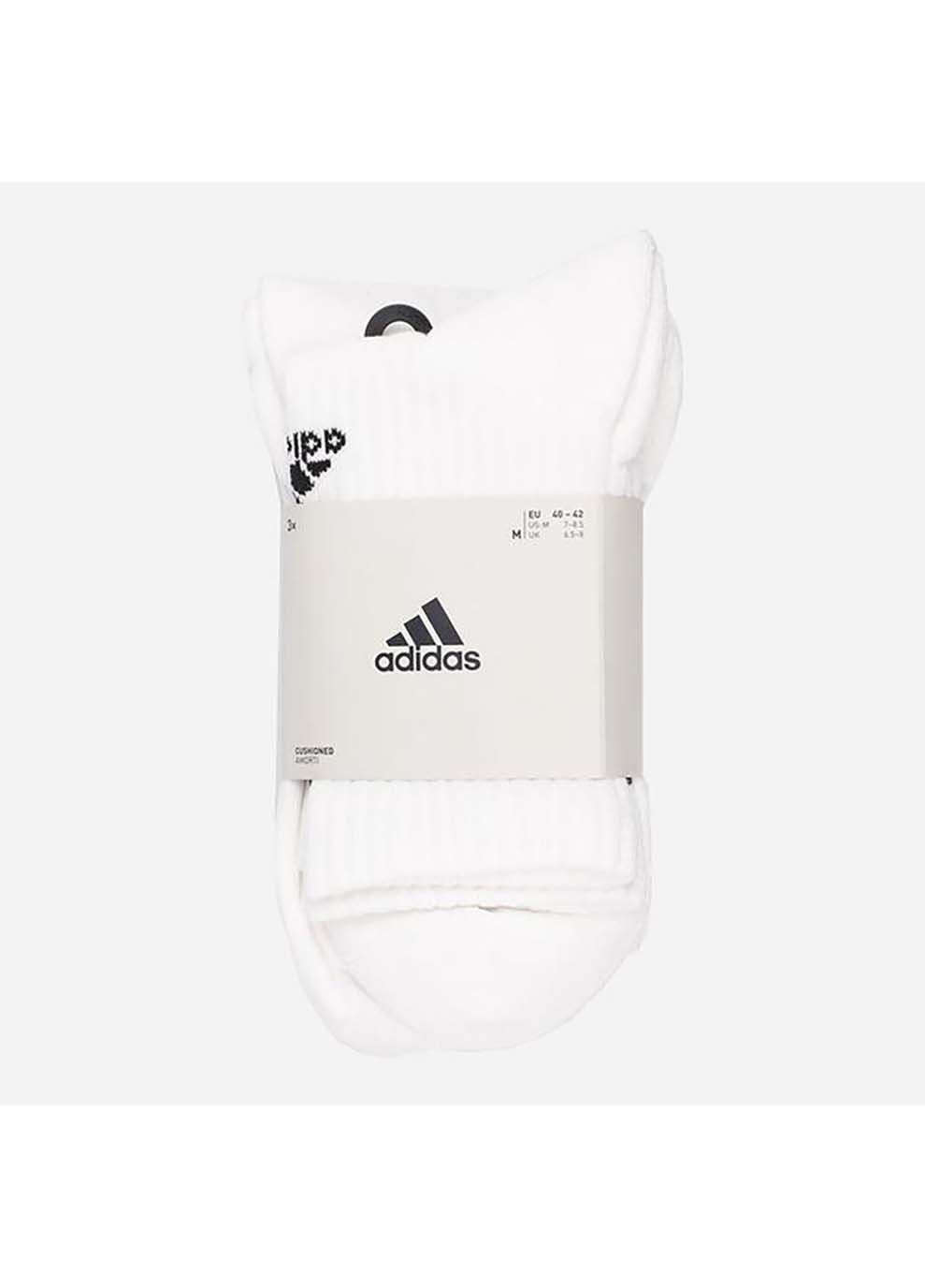 Белые носки 3s c spw crw 3p белый adidas однотонные (367594991)