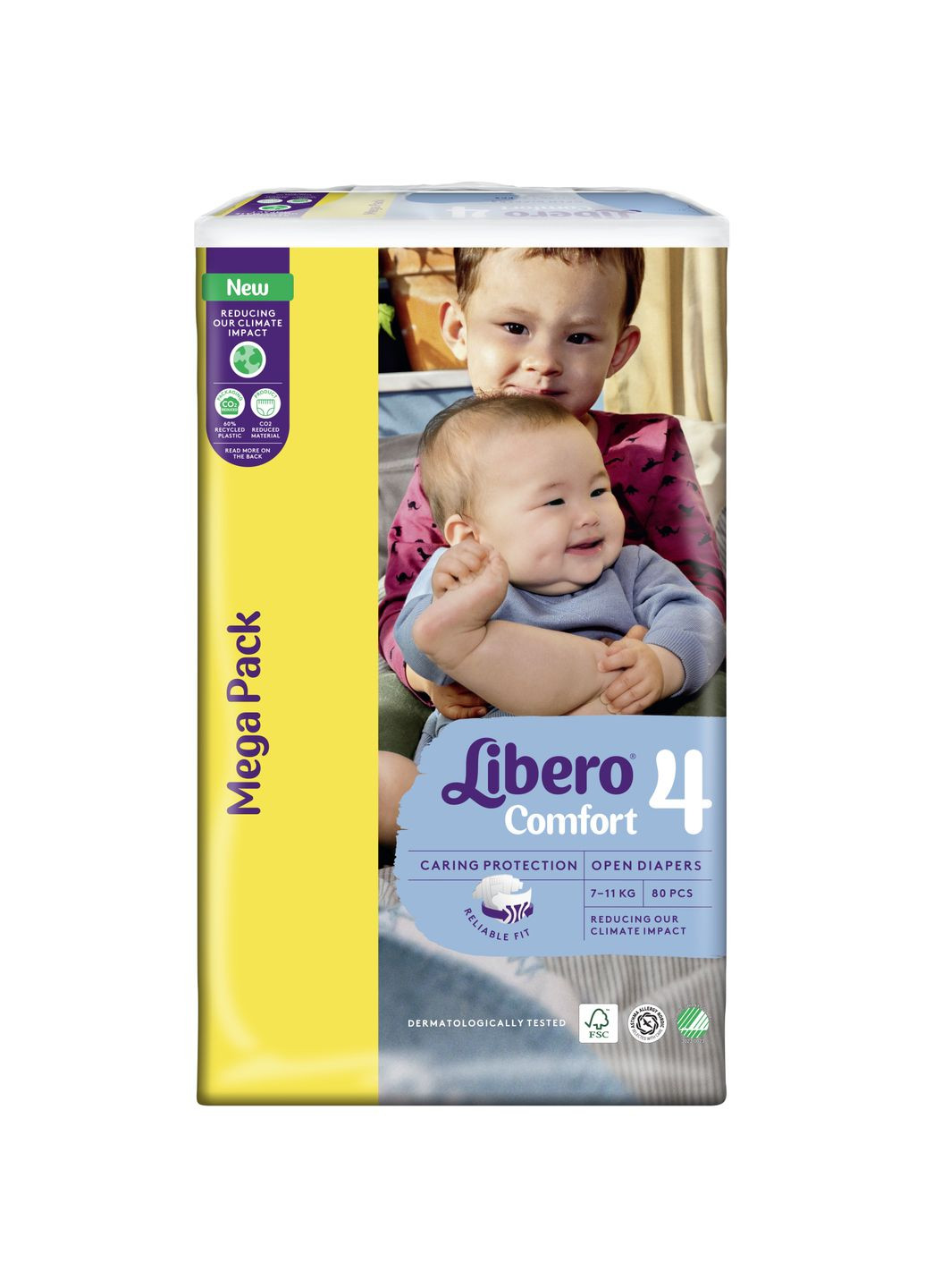 Підгузки Libero comfort розмір 4 (7-11 кг) 80 шт (271965460)