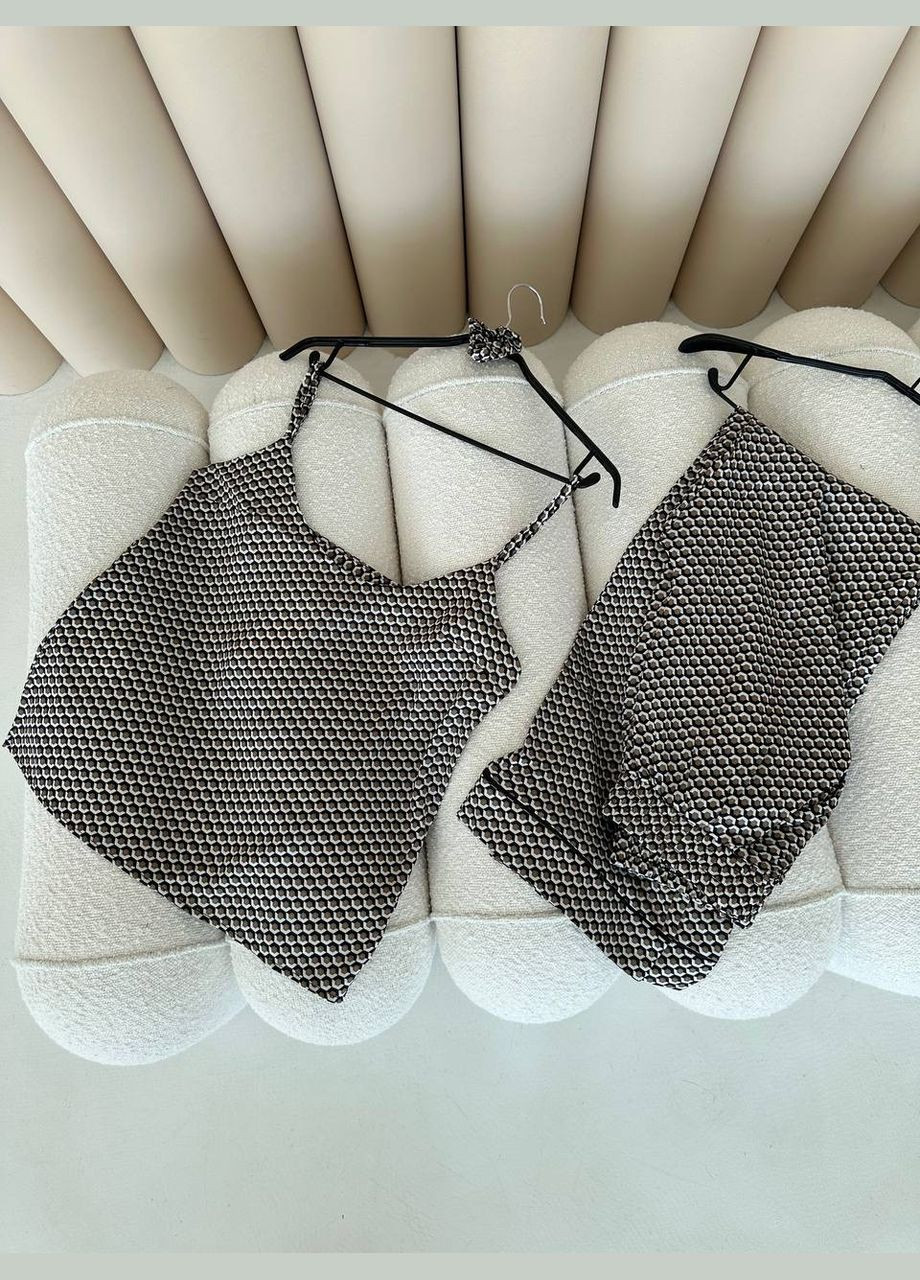 Черно-белая пижама майка + брюки Domino