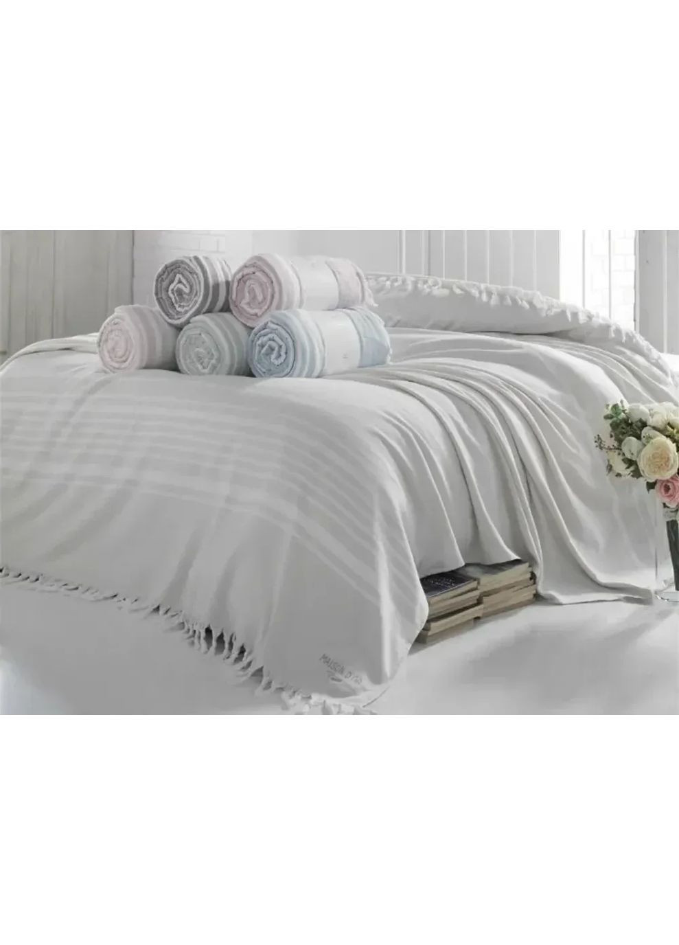 Покрывало-плед Babette green хлопок 220x240 Maison D'or (365549168)