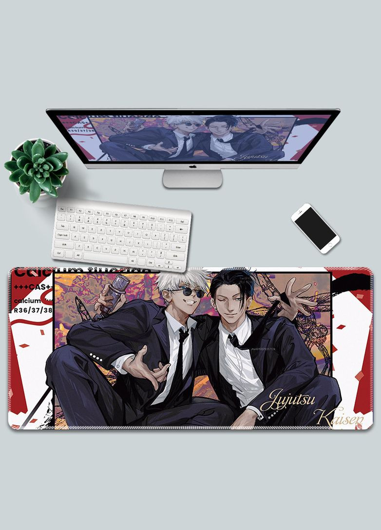 Ігрова поверхня для мишки з Аніме принтом "Магічна битва/Jujutsu Kaisen" Сатору Годжо 800*300*3 мм 0316 No Brand (302372407)