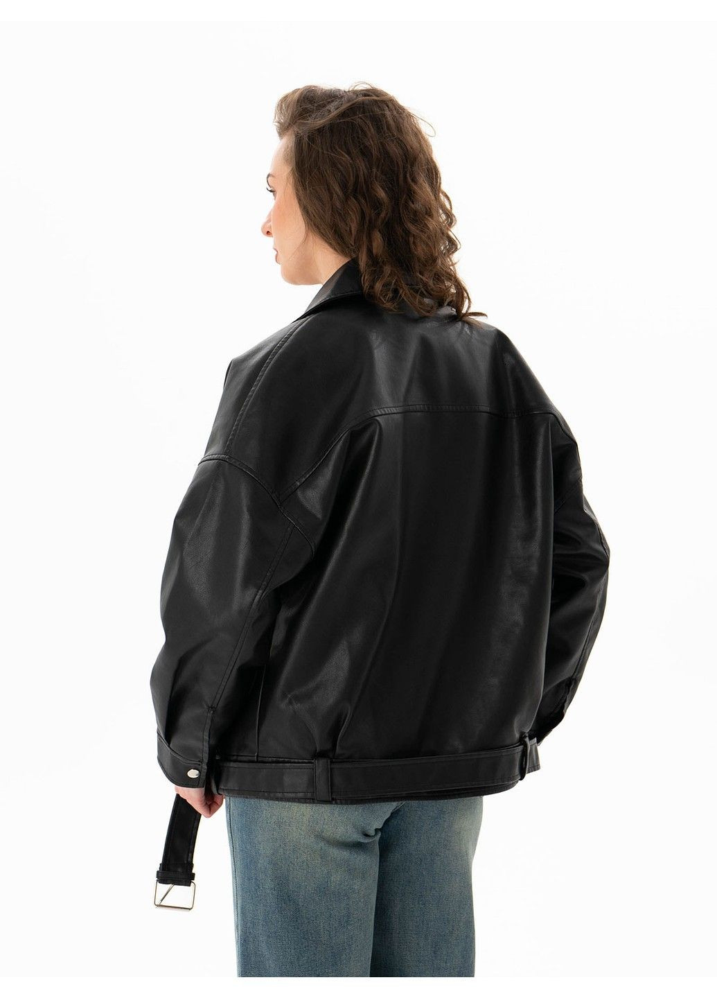 Чорна демісезонна куртка 21 - 04245 косуха AFTF BASIC