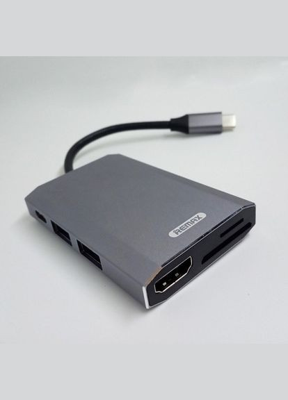 Док-станция RU-U30 Tank Docking Station SD/microSD HDMI/Тип-С Grey Remax (340131620)