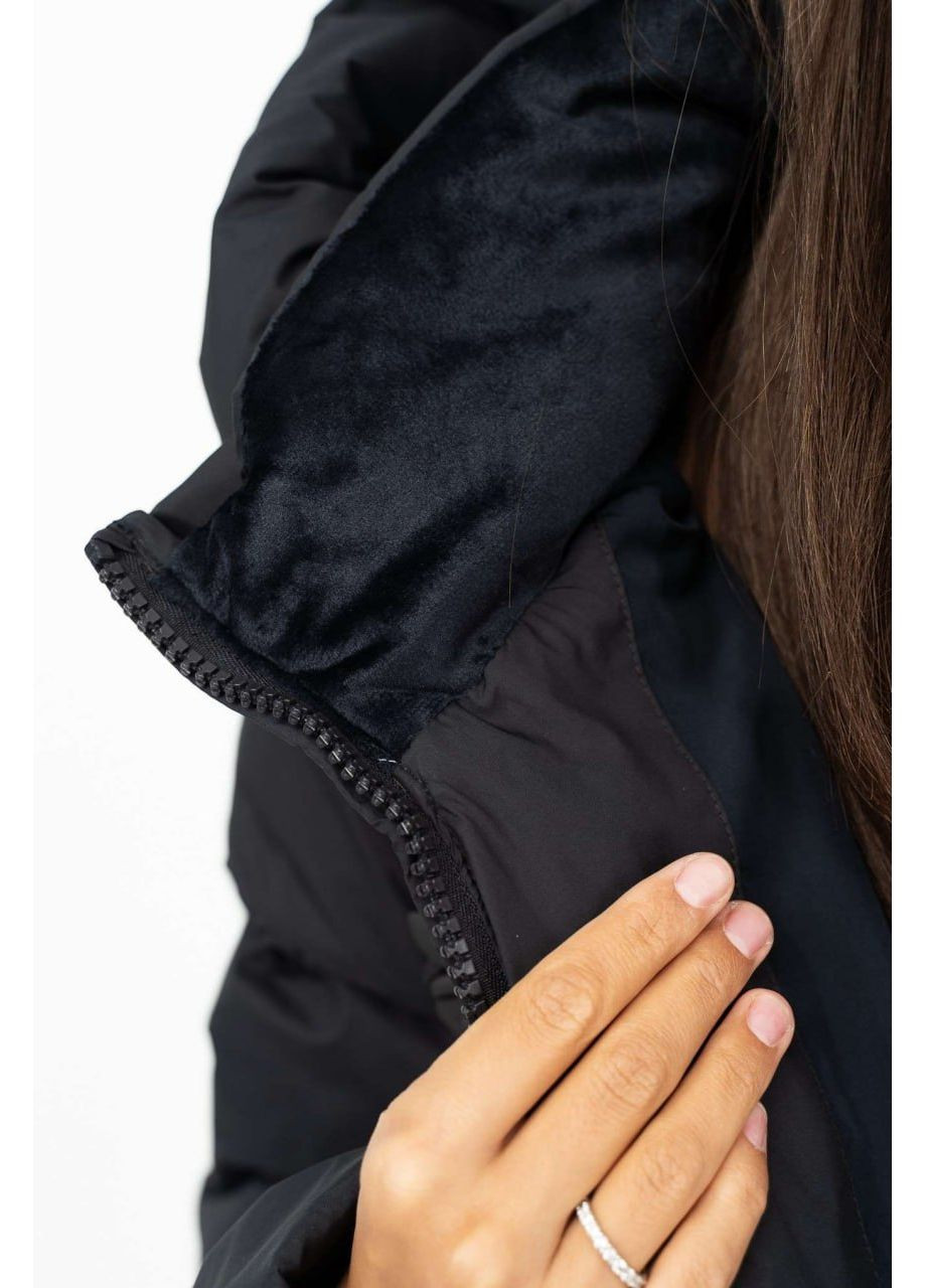 Темно-синий зимний Пуховик аляска Lora Duvetti